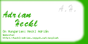 adrian heckl business card